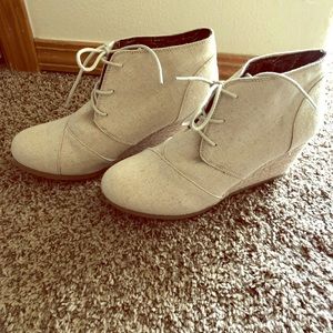 Tan Booties (Canvas Style)